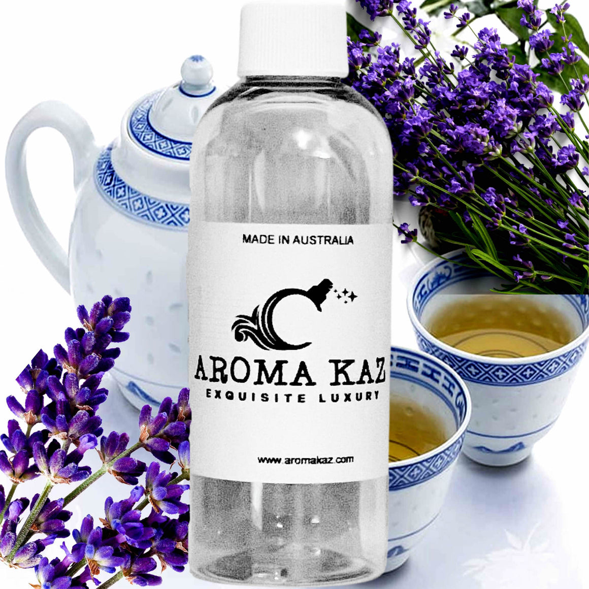 White Tea & Lavender fragrance oil for candle making, soap making and perfume blending – vegan, cruelty-free featuring fresh floral lavender and sweetened white tea, handmade in Australia.