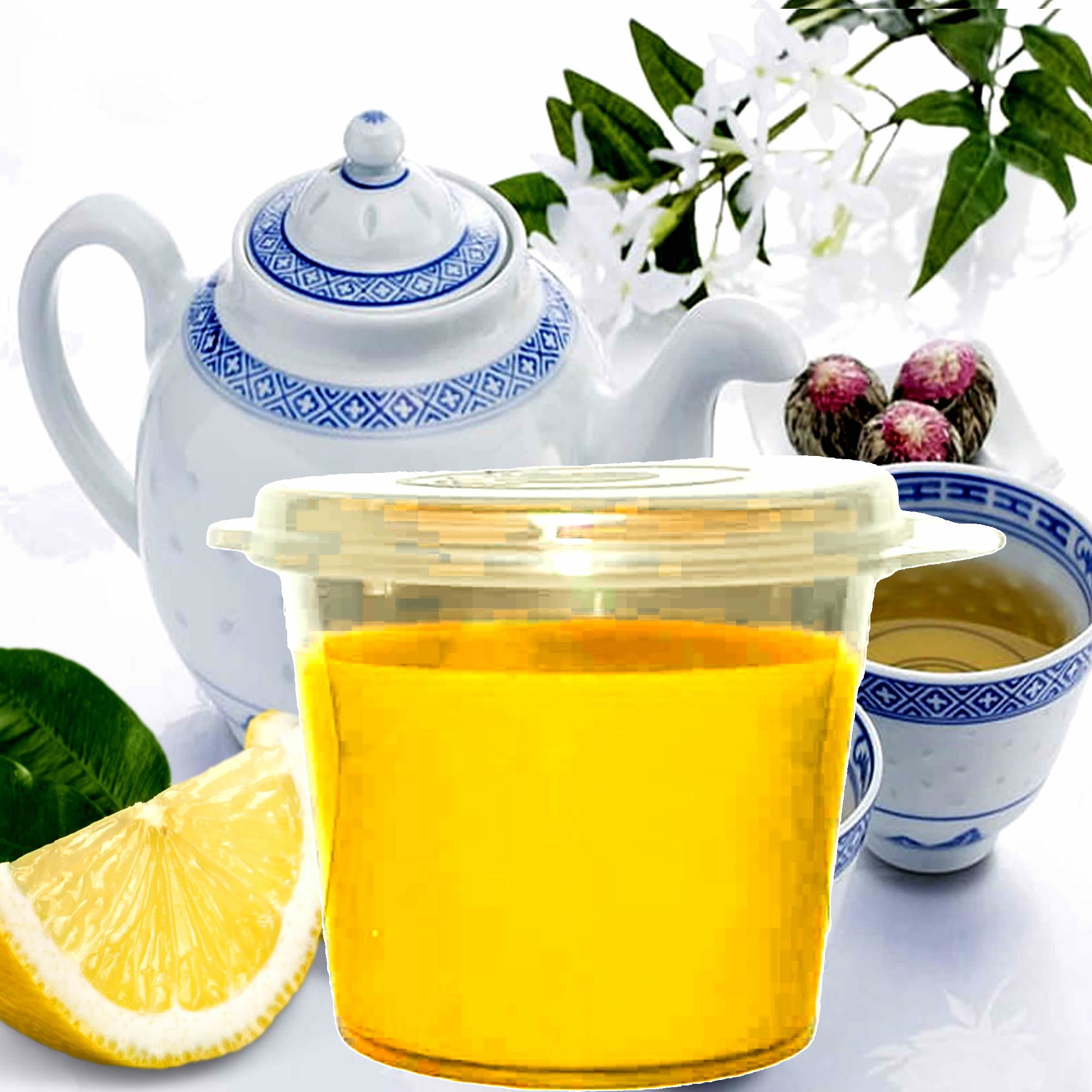 White Tea & Lemon eco soy wax melts – vegan, cruelty-free featuring fresh lemon zest and sweetened white tea, handmade in Australia.