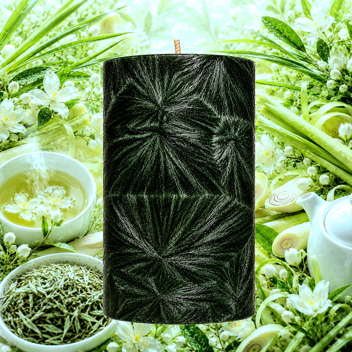 White Tea & Lemongrass Pillar Candle