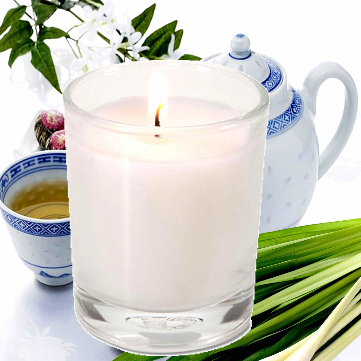 White Tea & Lemongrass Eco Soy Votive Candles – Clean Burn, Plant-Based, Vegan & Pet Safe