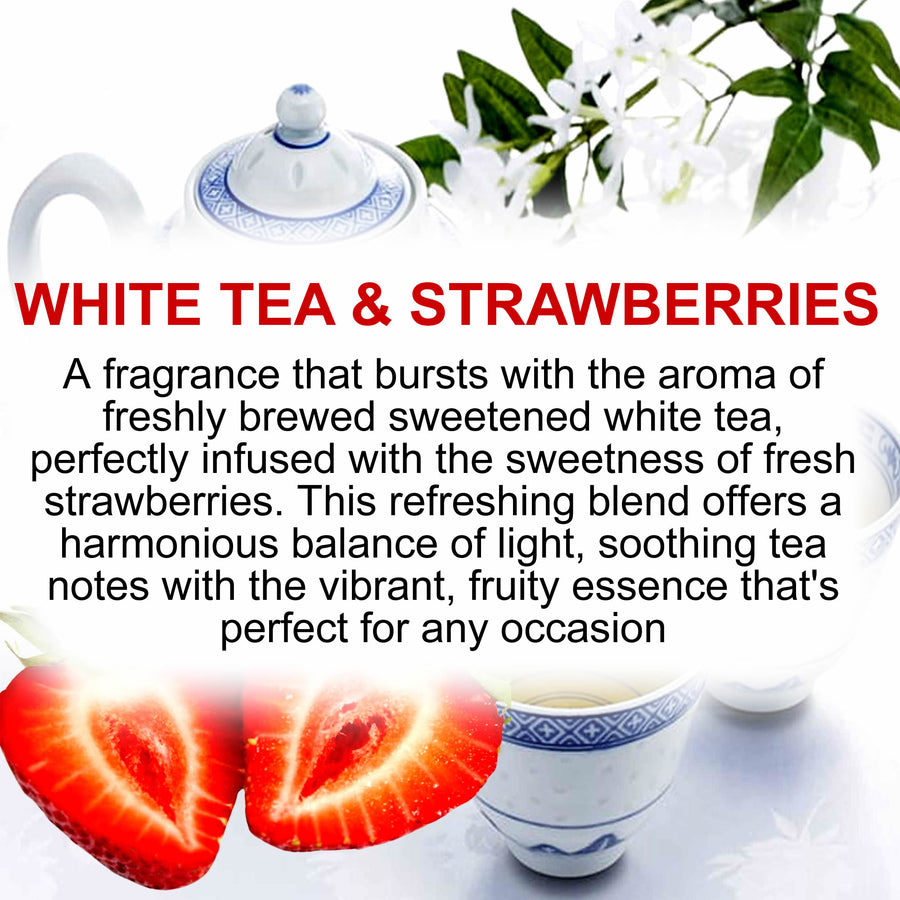 White Tea & Strawberries Body Wash/Shower Gel/Bubble Bath Plant Based Vegan Cruelty Free