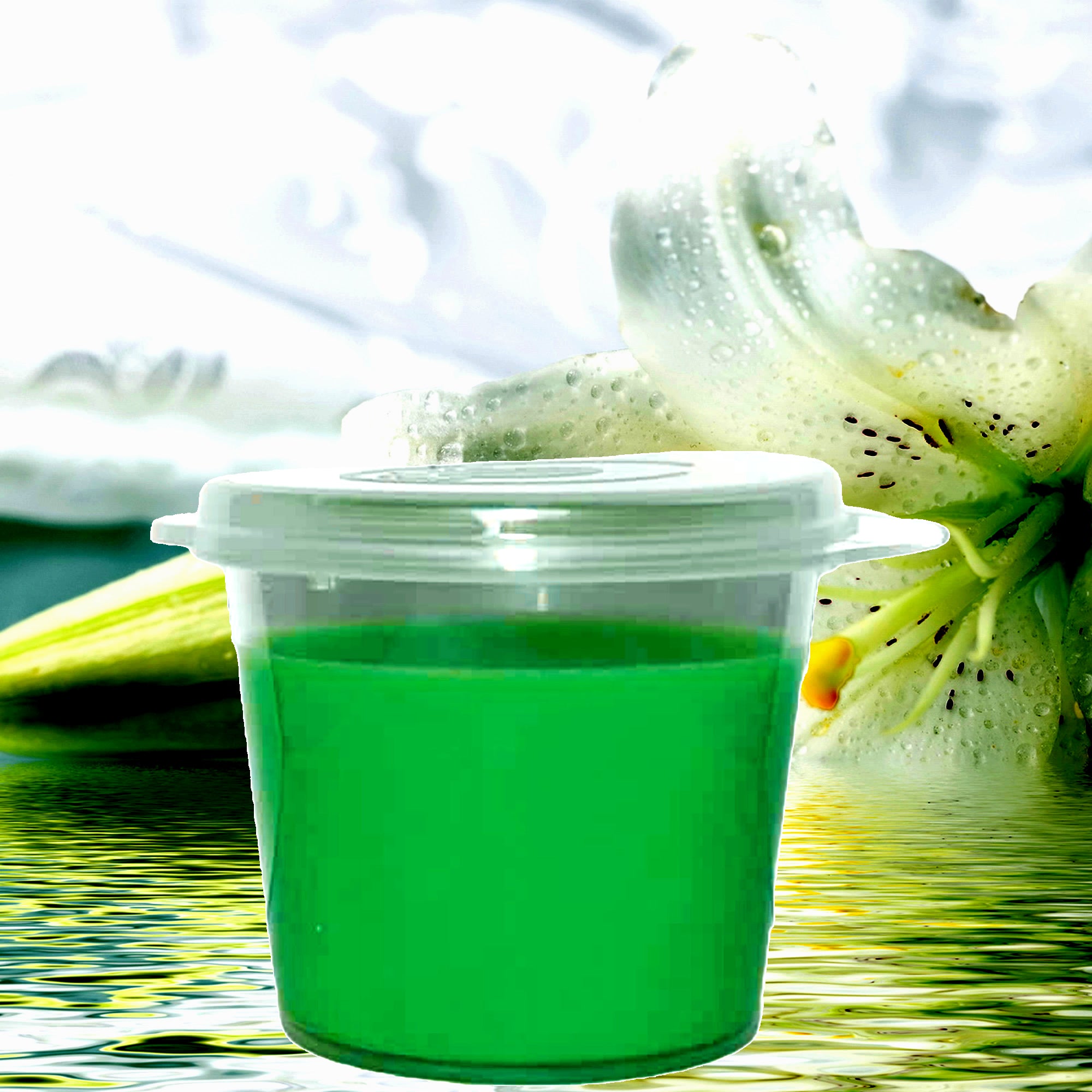 White Floral Nectarines Soy Candle Melt Shot Pots – Plant-Based, Vegan, Cruelty-Free, Hand-Poured