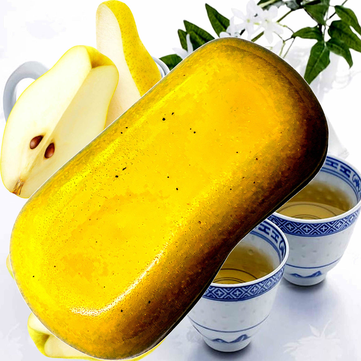 White Tea & French Pears Vegan Soap Bars Plant-Based Cruelty-Free Handcrafted