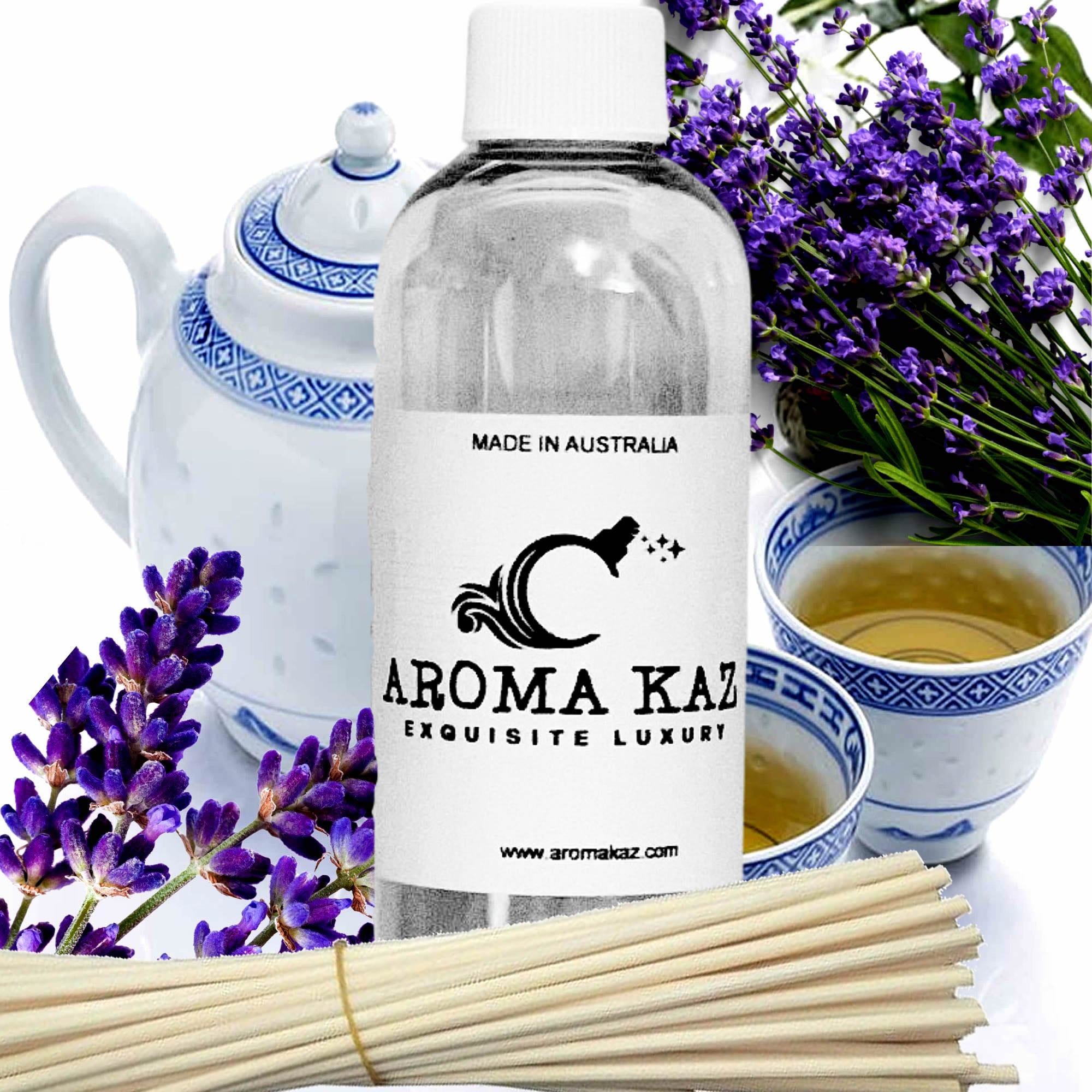 White Tea & Lavender Diffuser Fragrance Oil with Reeds – Vegan Cruelty-Free Home Aroma