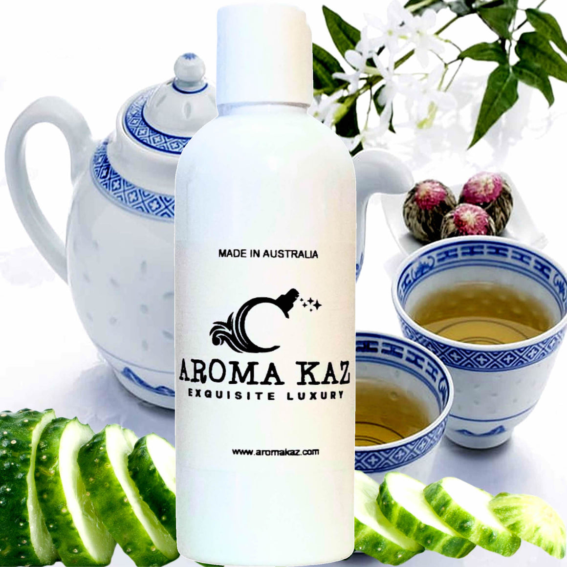White Tea & Cucumber Body Wash/Shower Gel/Bubble Bath Plant Based Vegan Cruelty Free