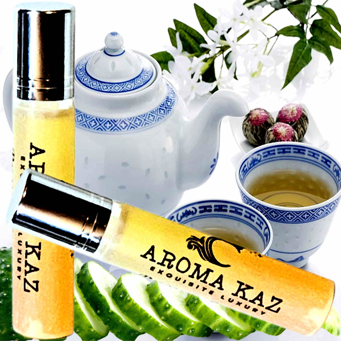 White Tea & Cucumber Roll-On Fragrance Plant-Based Vegan Cruelty Free