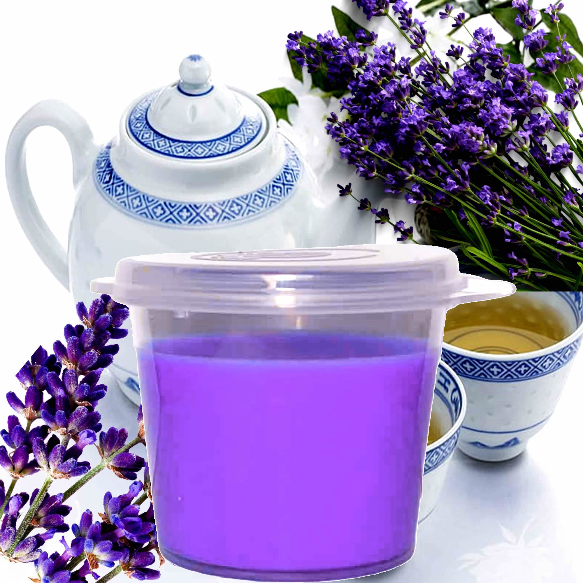 White Tea & Lavender Soy Candle Melt Shot Pots – Plant-Based, Vegan, Cruelty-Free, Hand-Poured