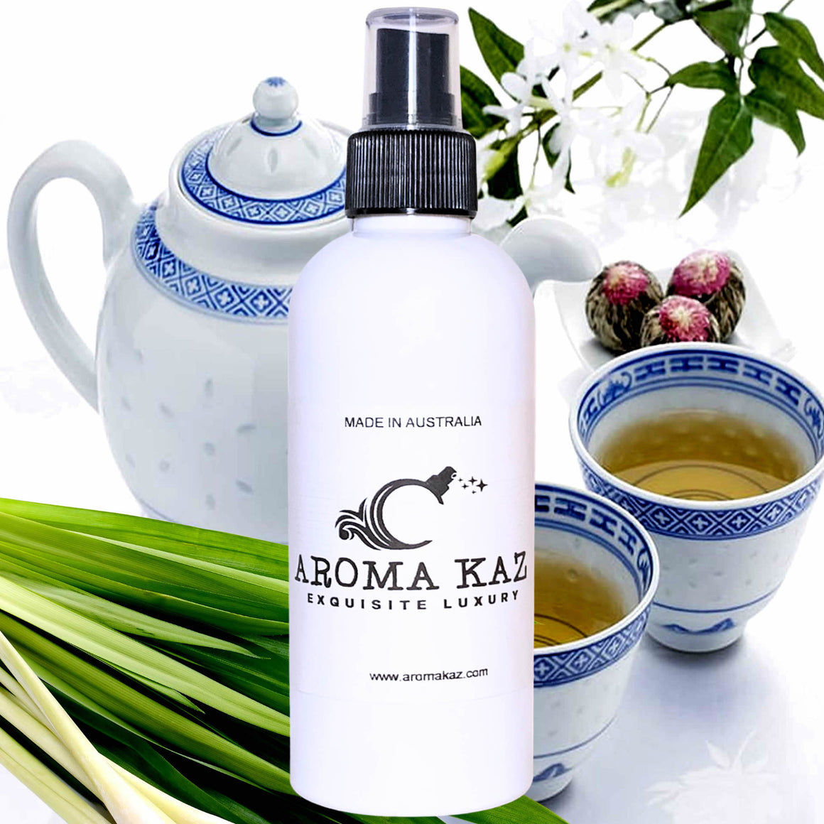 White Tea & Lemongrass Car Air Freshener Spray – Plant-Based, Vegan, Cruelty-Free & Pet Safe