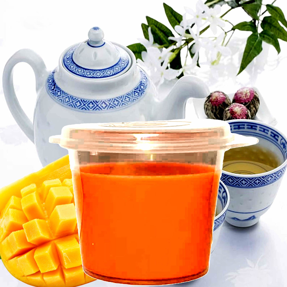 White Tea & Mango Soy Candle Melt Shot Pots – Plant-Based, Vegan, Cruelty-Free, Hand-Poured