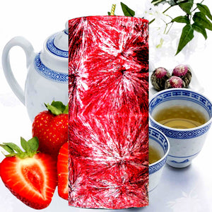 White Tea & Strawberries Scented Palm Wax Pillar Candle – Vegan, Cruelty-Free, Made in Australia - Long-Lasting Fragrance – Perfect for Weddings, Birthdays, Christmas Gifts & All Occasions