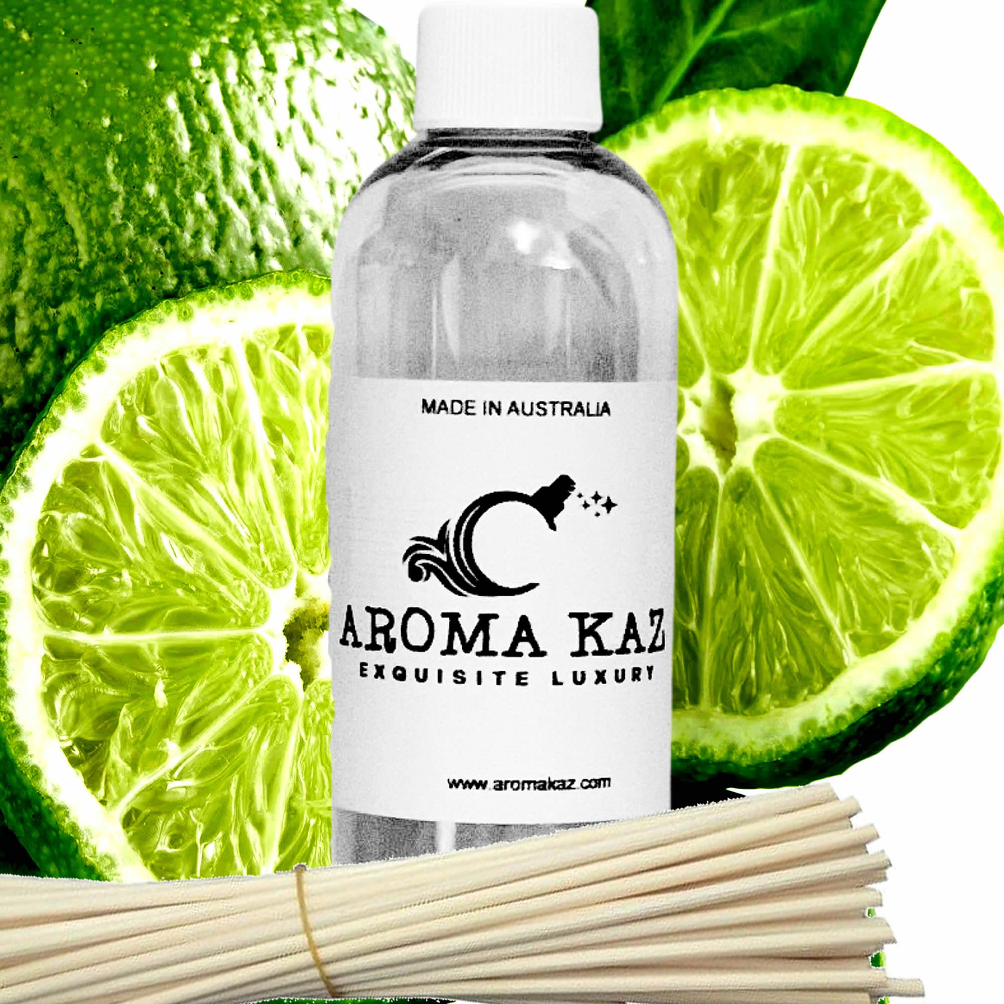 Wild Mint & Citrus Limes Diffuser Fragrance Oil with Reeds – Vegan Cruelty-Free Home Aroma