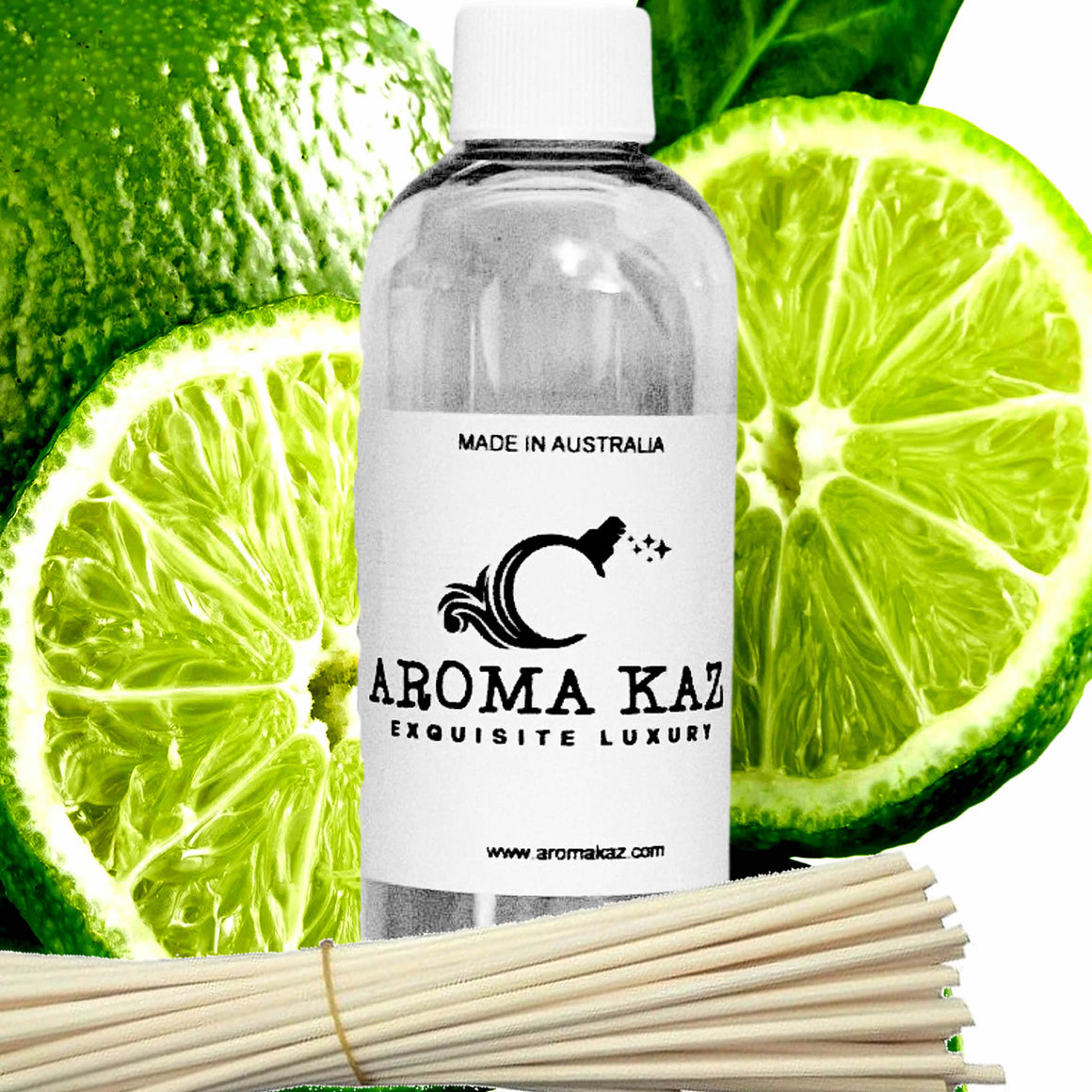 Wild Mint & Citrus Limes Diffuser Fragrance Oil with Reeds – Vegan Cruelty-Free Home Aroma