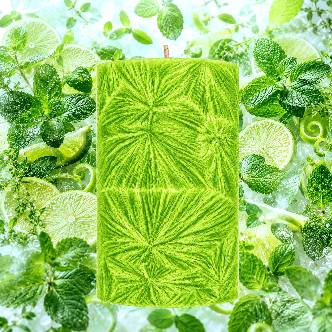 Wild Mint & Citrus Limes Pillar Candle