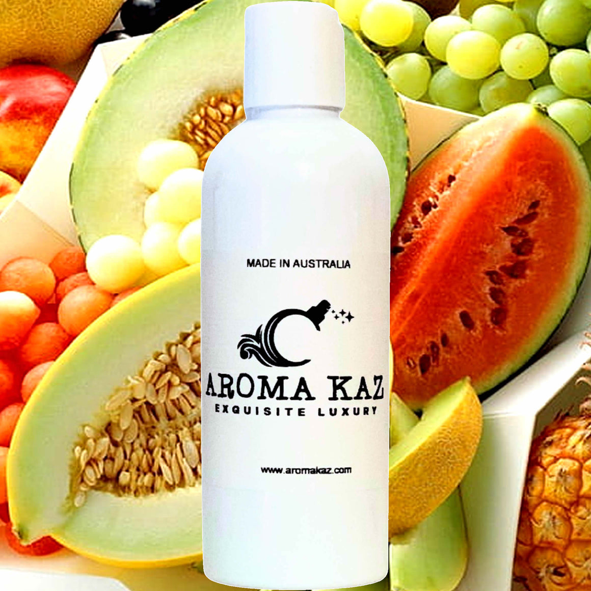 Wild Mixed Melons Body Massage Oil – vegan, cruelty-free, plant-based hydrating oil with sweet juicy mixed melon fragrance, handmade in Australia.