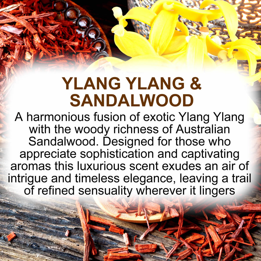 Ylang Ylang & Sandalwood Body Massage Oil – vegan, cruelty-free, plant-based hydrating oil with exotic ylang ylang and warm sandalwood, handmade in Australia.