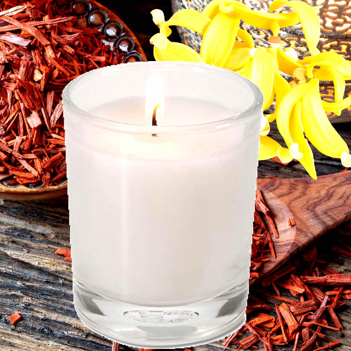 Ylang Ylang & Sandalwood Eco Soy Votive Candles – Clean Burn, Plant-Based, Vegan & Pet Safe
