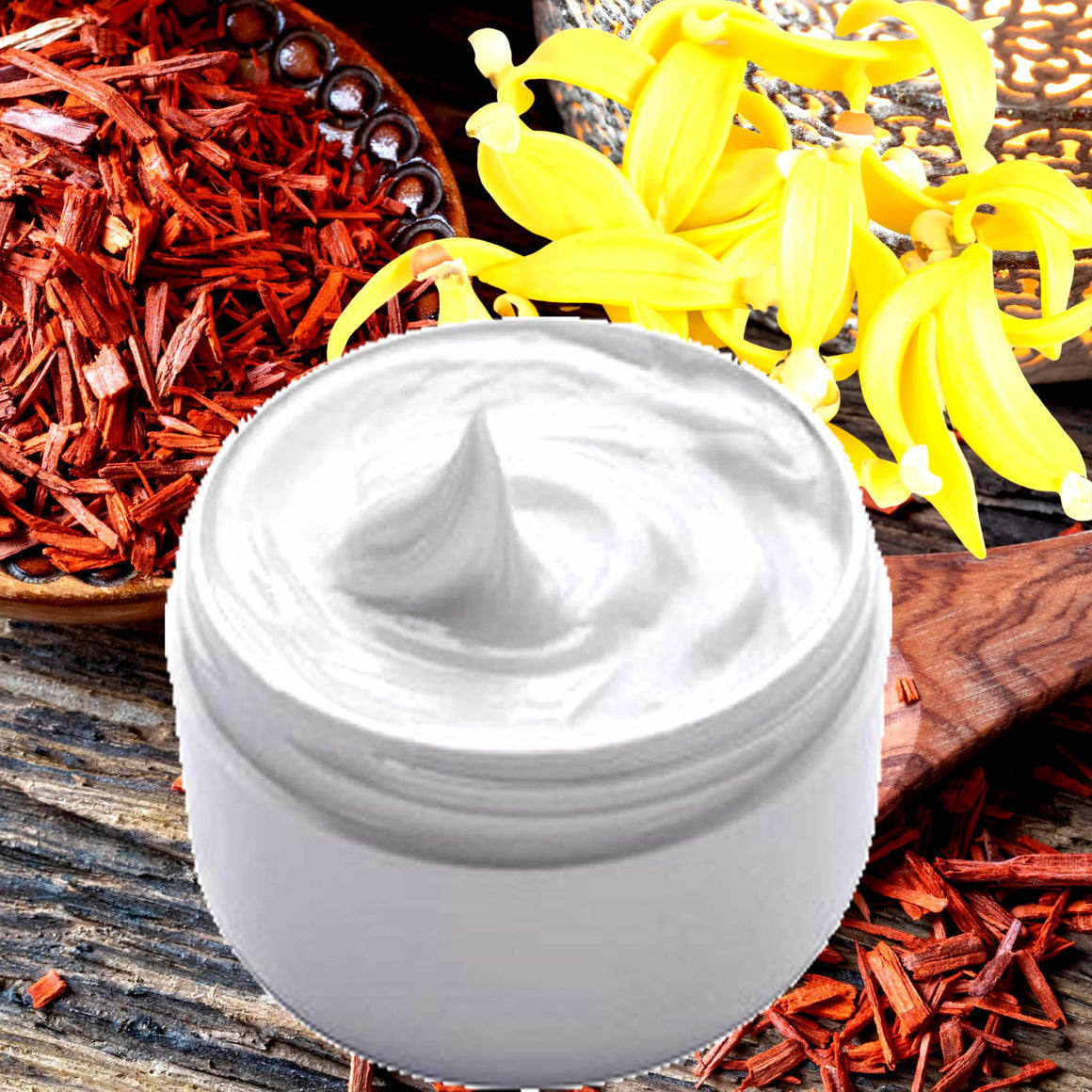 Ylang Ylang & Sandalwood Hydrating vegan body and hand cream moisturizer. Handmade in Australia, cruelty free, long-lasting fragrance, perfect for all skin types and ideal as a gift for men or women.