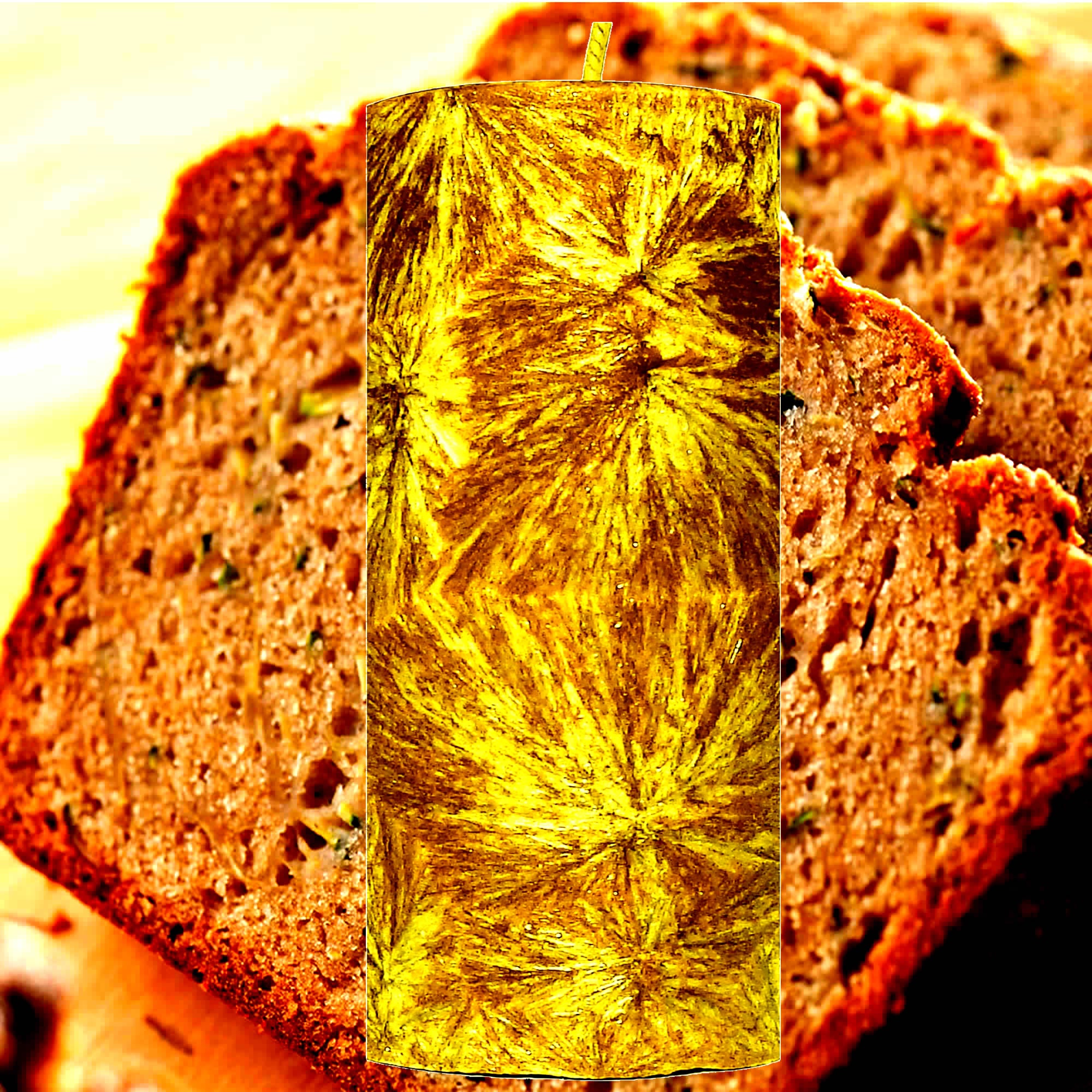 Zucchini Bread Pillar Candle – Plant-Based, Eco-Friendly, Vegan, Cruelty Free