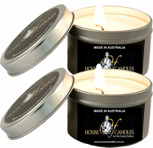 Rose Petals & Cream Scented Eco Soy Wax Tin Candles, Hand Poured