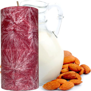 Almond Milk Scented Palm Wax Pillar Candle