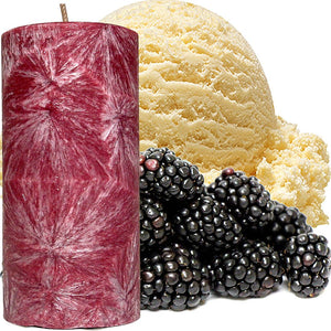 Black Raspberry Vanilla Scented Palm Wax Pillar Candle