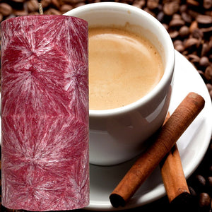 Coffee Cinnamon & Vanilla Scented Palm Wax Pillar Candle