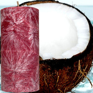 Fresh Coconut Scented Palm Wax Pillar Candle